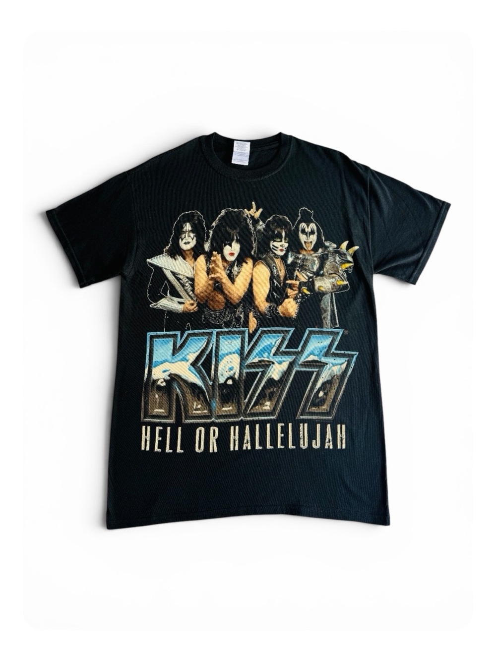 ★ Vintage KISS 100% Cotton Fashion Forward Streetwear Casual T-shirt Black M ★